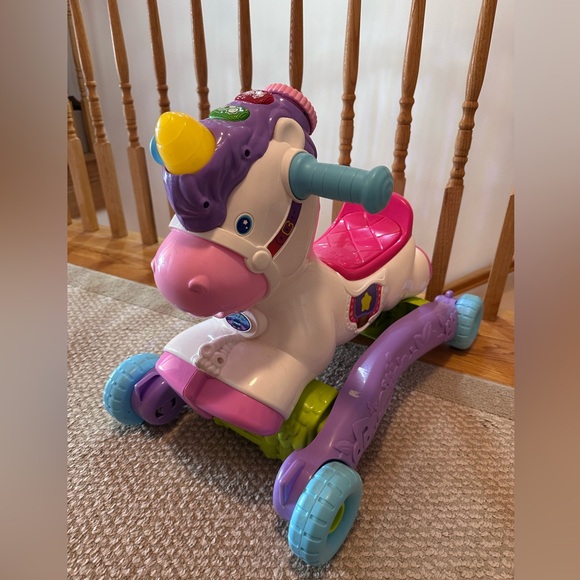 VTech Prance & Rock Learning Unicorn™ 2-in-1 Rocker & Ride-On Toy for Toddlers - Picture 5 of 9